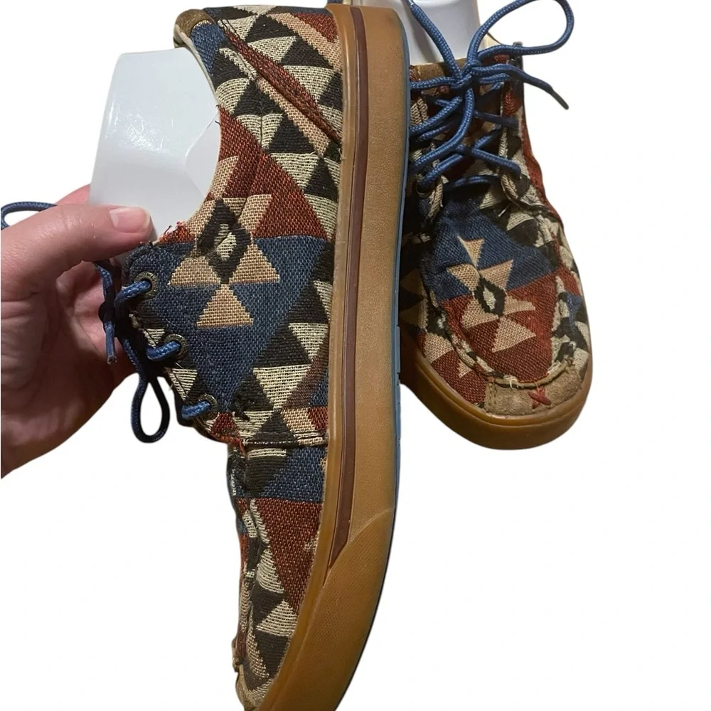 Twisted X HOOey Men’s Graphic Laced Canvas Lopers‎ Size 8, GUC
